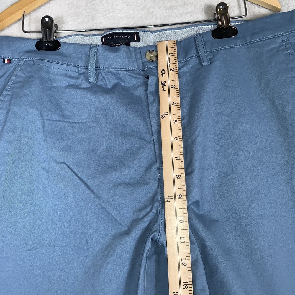 Tommy Hilfiger Pants Mens 36x36 Blue TH Flex Straight Chino Stretch Casual NEW - Picture 5 of 11